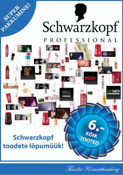 Schwarzkopf lõpumüük! Schwarzkopf lõpumüük!